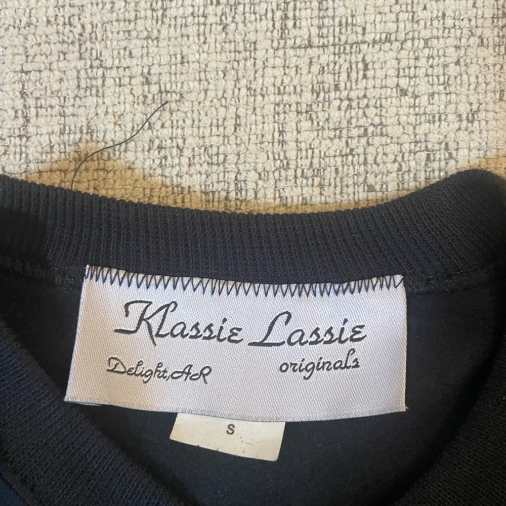 Black Zip-Up Jacket with Rhinestone Design - Picture 3 of 3